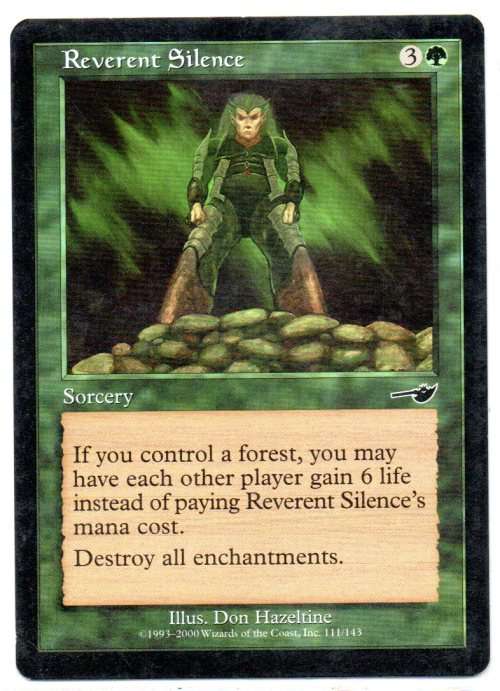 Magic The Gathering 1993 - 2000 - Reverent Silence 111/143 - Common - Nemesis