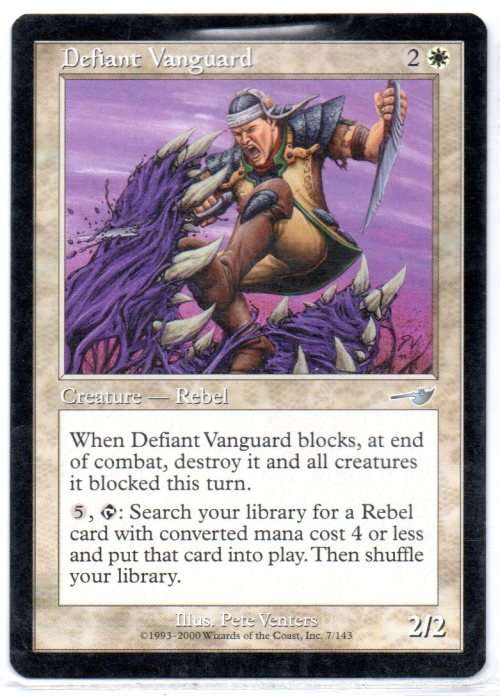 Magic The Gathering 1993 - 2000 - Defiant Vanguard 7/143 - Uncommon - Nemesis