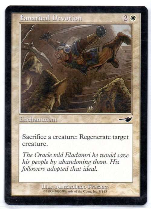 Magic The Gathering 1993 - 2000 - Fanatical Devotion 8/143 - Common - Nemesis