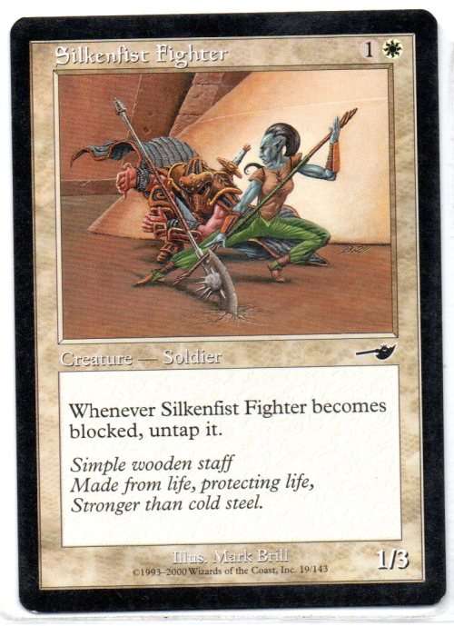 Magic The Gathering 1993 - 2000 - Silkenfist Fighter 19/143 - Common - Nemesis