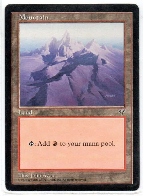 Magic The Gathering 1996 - Mountain - Land - Mirage