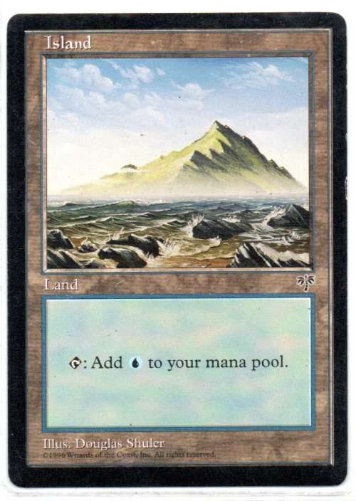 Magic The Gathering 1996 - Island - Land - Mirage