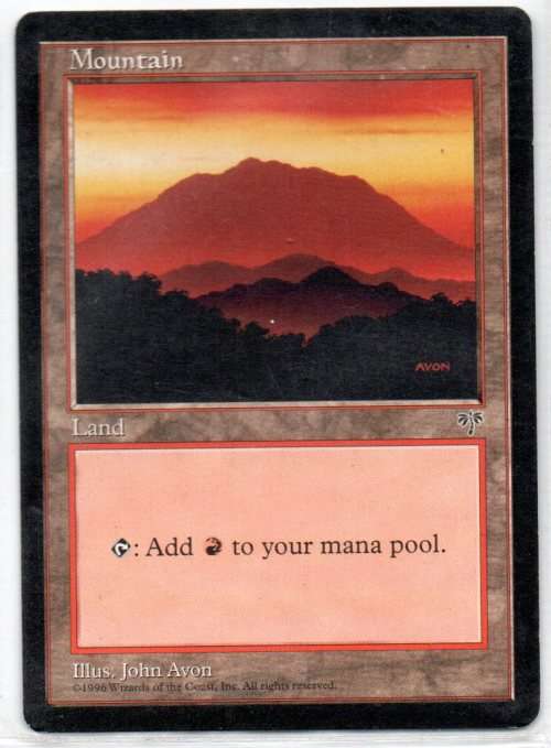 Magic The Gathering 1996 - Mountain - Land - Mirage