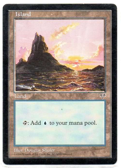 Magic The Gathering 1996 - Island - Land - Mirage