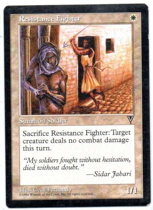 Magic The Gathering 1996 - Resistance Fighter - Common - Visions