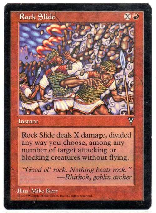 Magic The Gathering 1996 - Rock Slide - Common - Visions