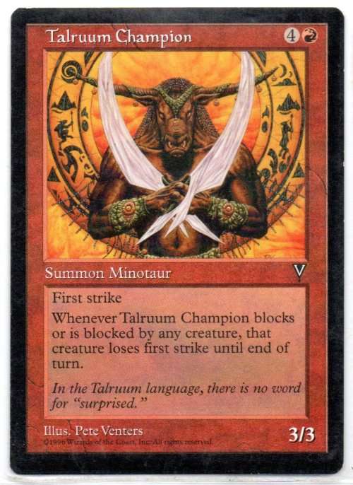 Magic The Gathering 1996 - Talruum Champion - Common - Visions