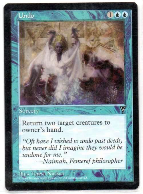 Magic The Gathering 1996 - Undo - Common - Visions