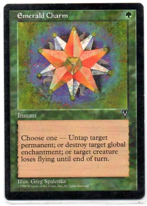 Magic The Gathering 1996 - Emerald Charm - Common - Visions