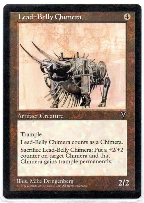Magic The Gathering 1996 - Lead-Belly Chimera - Common - Visions
