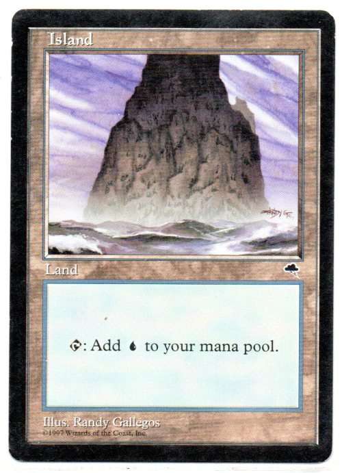 Magic The Gathering 1997 - Island - Land - Tempest