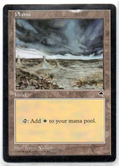 Magic The Gathering 1997 - Plains - Land - Tempest