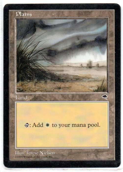 Magic The Gathering 1997 - Plains - Land - Tempest