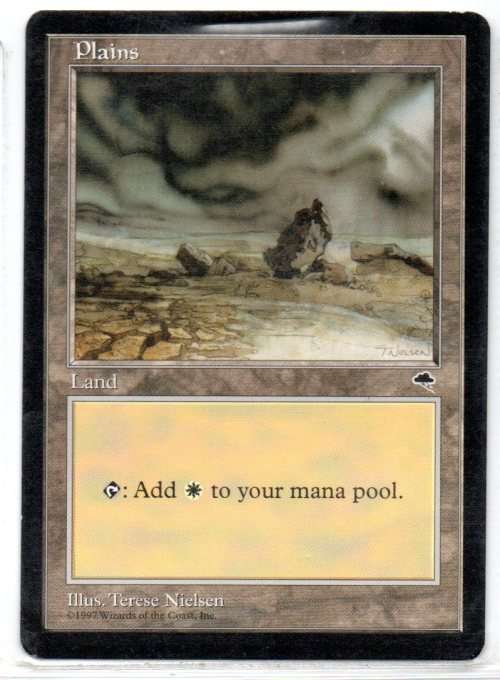 Magic The Gathering 1997 - Plains - Land - Tempest