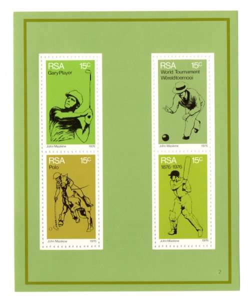1976 RSA Sport in South Africa FDC S1 & Maxi