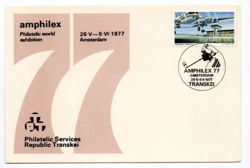 1977 Transkei Amphilex 77 Date-stamp Card