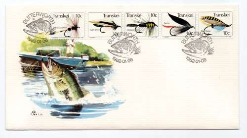 1982 Transkei Fishing Flies Crafted in Transkei FDC 1.25 Starting Royal Coachman