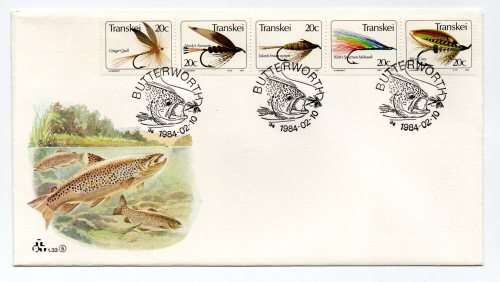 1984 Transkei Fishing Flies FDC 1.33.5 Starting Ginger quill