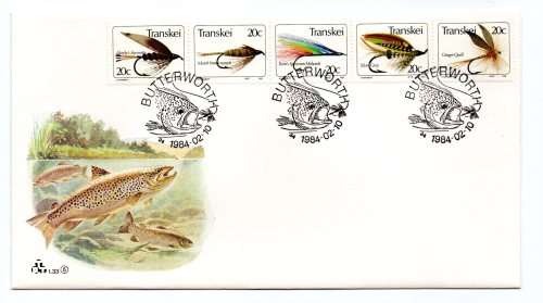 1984 Transkei Fishing Flies FDC 1.33.5 Starting Hardy`s Favourite