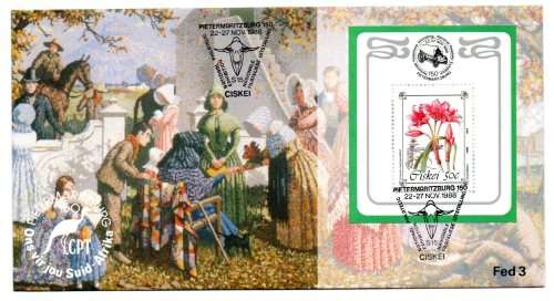 1988 Ciskei Pietermaritzburg 150 National Philatelic Exhibition Commemorative Cover