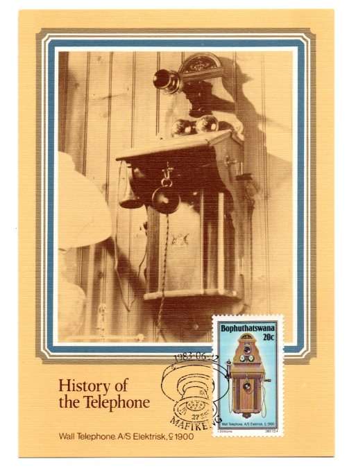 1983 Bophuthatswana History of the Telephone Postcard Set # 1-4