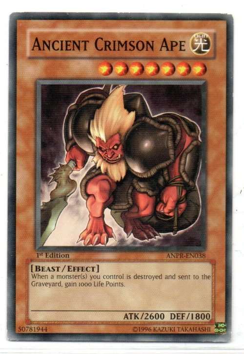 Yu-Gi-Oh! - Ancient Crimson Ape - 1st Ed/Common - Ancient Prophecy (ANPR-EN038)