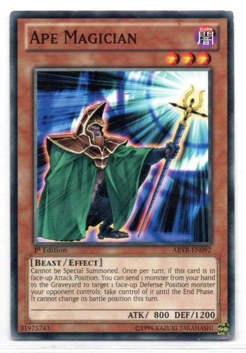 Yu-Gi-Oh! - Ape Magician - 1st Ed/Common - Abyss Rising (ABYR-EN092)