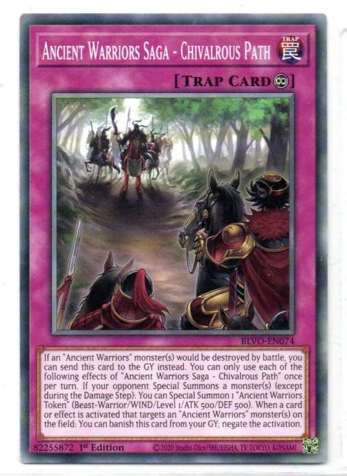 Yu-Gi-Oh! - Ancient Warriors Saga - Chivalrous Path - 1st Ed/Common - Blazing Vortex (BLVO-EN074)