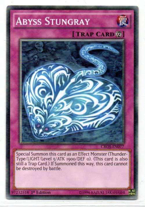 Yu-Gi-Oh! - Abyss Stungray - 1st Ed/Common - Crossed Souls (CROS-EN077)