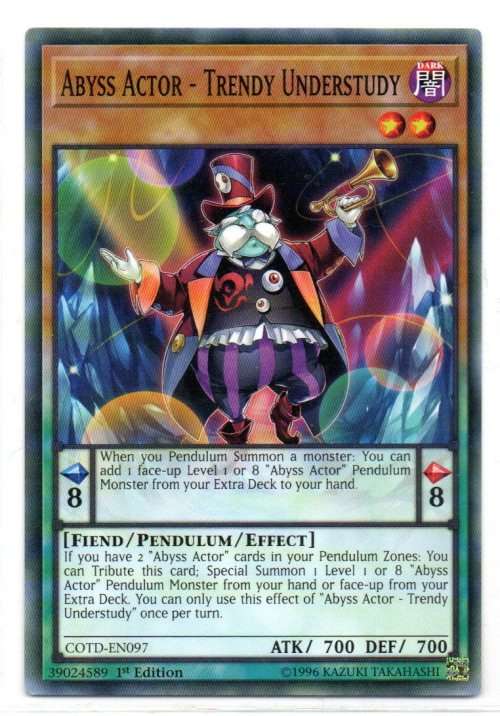 Yu-Gi-Oh! - Abyss Actor - Trendy Understudy - 1st Ed/Common - Code of the Duelist (COTD-EN097)