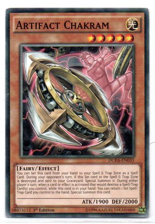 Yu-Gi-Oh! - Artifact Chakram - 1st Ed/Common - Duelist Alliance (DUEA-EN033)