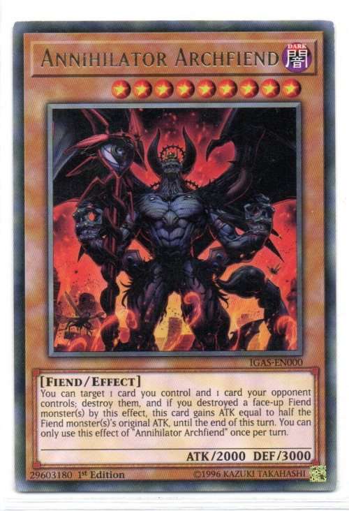 Yu-Gi-Oh! - Annihilator Archfiend - 1st Ed/Rare - Ignition Assault (IGAS-EN000)
