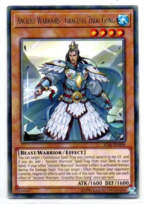 Yu-Gi-Oh! - Ancient Warriors - Graceful Zhou Gong - Rare - Ignition Assault (IGAS-EN009)