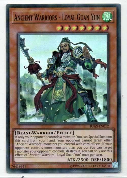 Yu-Gi-Oh! - Ancient Warriors - Loyal Guan Yun - Super Rare - Ignitian Assault (IGAS-EN012)