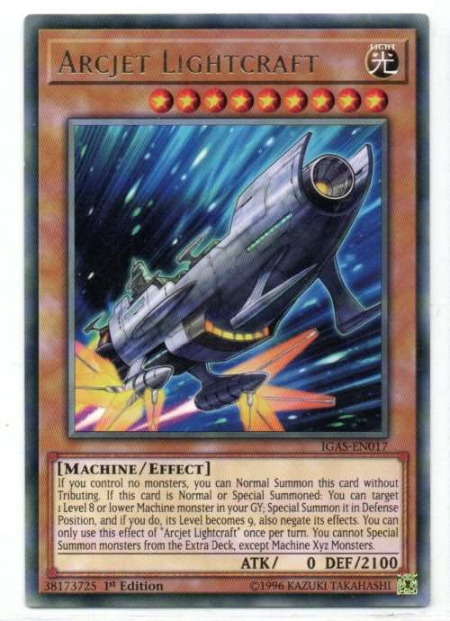 Yu-Gi-Oh! - Arcjet Lightcraft - 1st Ed/Rare - Ignition Assualt (IGAS-EN017)