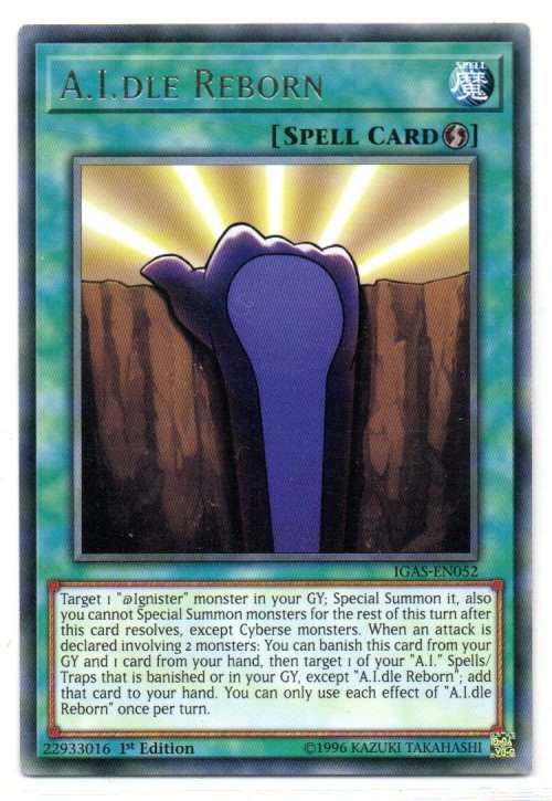 Yu-Gi-Oh! - A.I.Dle Reborn - 1st Ed/Rare - Ignition Assault (IGAS-EN052)
