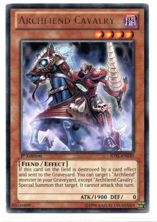 Yu-Gi-Oh! - Archfiend Cavalry - 1st Ed/Rare - Judgement of the Light (JOTL-EN030)