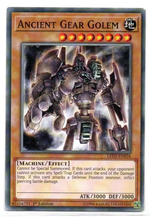 Yu-Gi-Oh! - Ancient Gear Golem - 1st Ed/Common - Legendary Duelists: Ancient Millennium (LED2-EN034
