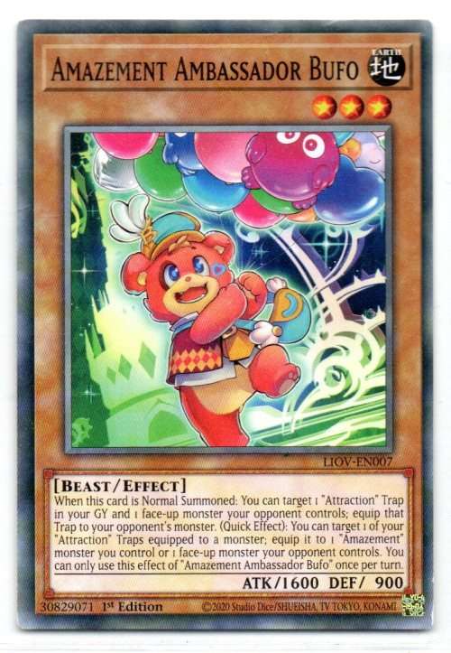 Yu-Gi-Oh! - Amazement Ambassador Bufo - 1t Ed/Common - Lightning Overdrive (LIOV-EN007)