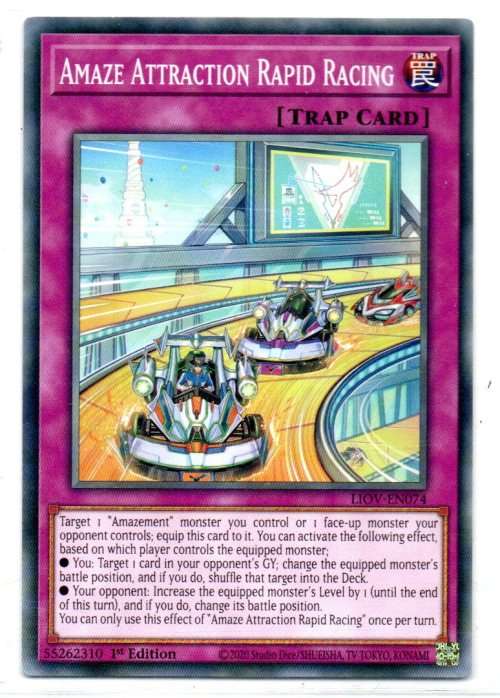 Yu-Gi-Oh! - Amaze Attraction Rapid Racing - 1st Ed/Common - Lightning Overdrive (LIOV-EN074)