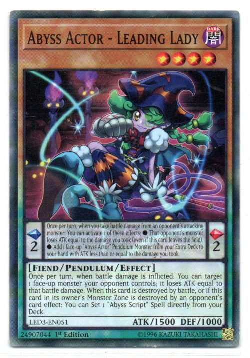 Yu-Gi-Oh! - Abyss Actor - Leading Lady - 1st Ed/Common - Legendary Duelists: White Dragon Abyss (LED