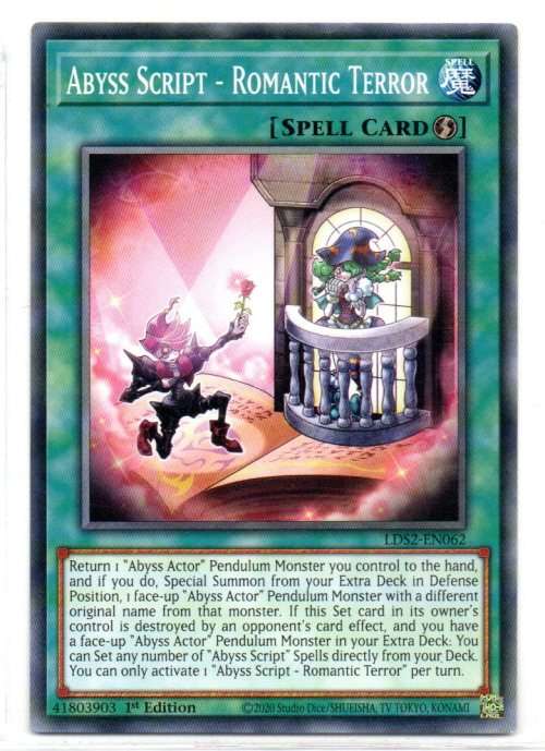 Yu-Gi-Oh! -Abyss Script - Romantic Terror - 1st Ed/Comon - Legendary Duelists: Season 2 (LDS2-EN062)