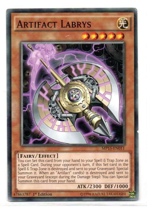 Yu-Gi-Oh! - Artifact Labrys - 1st Ed/Common - 2015 Mega-Tin Mega Pack (MP15-EN011)