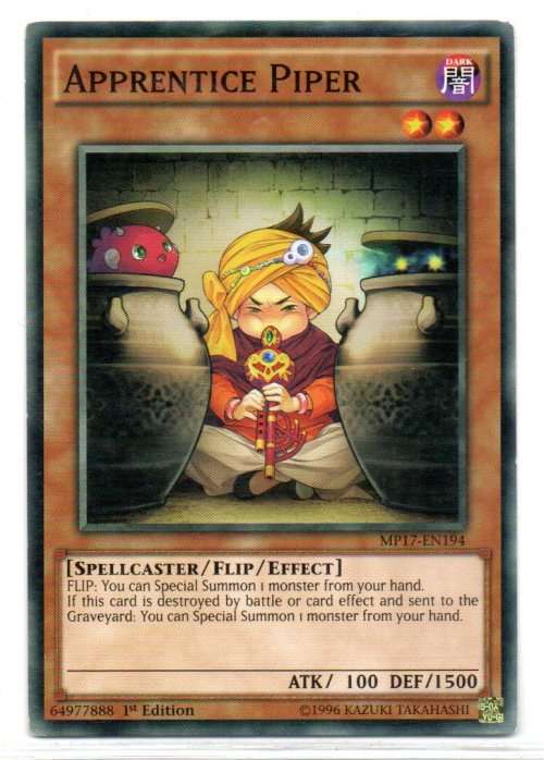 Yu-Gi-Oh! - Apprentice Piper - 1st Ed/Common - 2017 Mega-Tin Mega Pack (MP17-EN194)