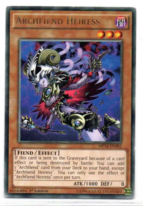 Yu-Gi-Oh! - Archfiend Heiress - 1st Ed/Rare - 2014 Mega-Tin Mega Pack (MP14-EN082)