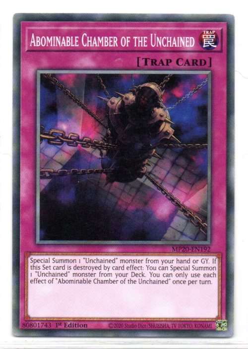 Yu-Gi-Oh! - Abominable Chamber of the Unchained - 1st Ed/Common - 2020 Tin of Lost Memories (MP20-EN