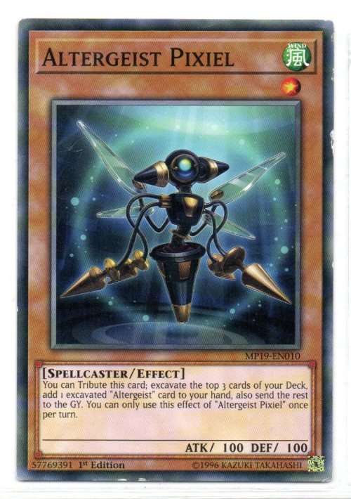 Yu-Gi-Oh! - Altergeist Pixiel - 1st Ed/Common - 2019 Gold Sarcophagus Tin Mega Pack -MP19-EN010)