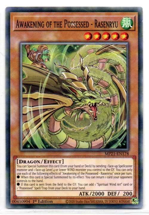 Yu-Gi-Oh! - Awakening of the Possessed Rasenryu - 1st Ed/Common - 2021 Tin of Ancient Battles (MP21-