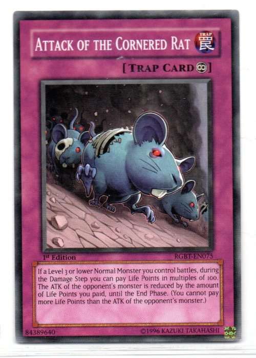 Yu-Gi-Oh! - Attack of the Cornered Rat - 1st Ed/Common - Raging Battle (RGBT-EN075)