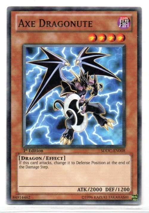 Yu-Gi-Oh! - Axe Dragonute - 1st Ed/Common - Dragons Collide Structure Deck (SDDC-EN008)